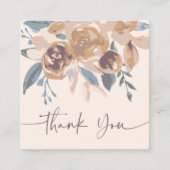 ボホ自然シックフローラ水の色のオ感謝していーダー スクエア名刺 (正面)