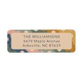 ボホ自然シックヴィンテージモダン差出人住所 ラベル (正面)