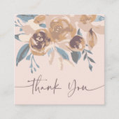 ボホ自然トーンフローラの水の色の感謝してい順序は、 スクエア名刺 (正面)