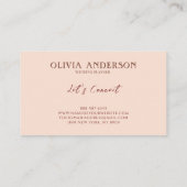 ボホ自然バードラインアートロゴユニークテラコッタ 名刺 (裏面)