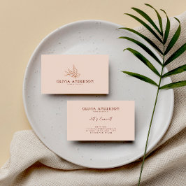 ボホ自然バードラインアートロゴユニークテラコッタ 名刺