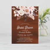 ボホ自然フローラフォトテラコッタブライダルシャワー 招待状 (スタンド正面)