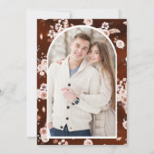 ボホ自然フローラフォトテラコッタブライダルシャワー 招待状 (裏面)