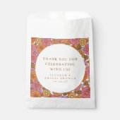 ボホ自然フローラブライダルシャワーカスタムサンキュー フェイバーバッグ (正面)