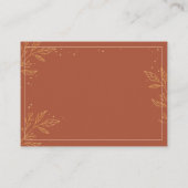 ボホ自然ブラウンと金ゴールドモダンの結婚詳細 エンクロージャーカード (裏面)