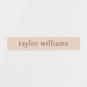 ボホ自然ブラウン日除け防水名 ラベル (デザイン1)