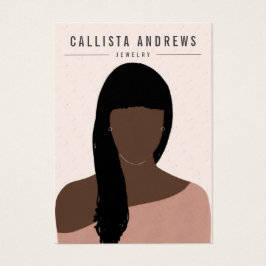 ボホ自然ブラック長髪ガールイヤリングディスプレイ