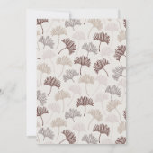 ボホ自然ブルゴーニュとタウペ結婚ボタニカル 招待状 (裏面)