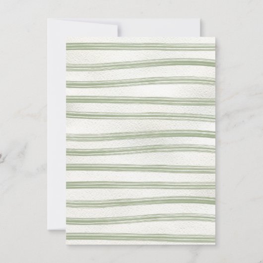 ボホ自然ベビーシャワーガールクロースレイン 招待状 (裏面)