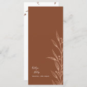 ボホ自然ボタニカルエレガントアイボリー結婚ズ メニュー (正面/裏面)