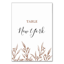 ボホ自然ボタニカルエレガントアイボリー テーブルナンバー