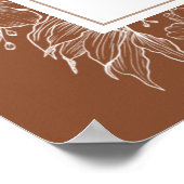 ボホ自然ボタニカルテラコッタ結婚の歓迎 ポスター (角)