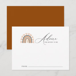 ボホ自然レインボーベビーシャワーアドバイスカード ポストカード