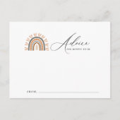 ボホ自然レインボーベビーシャワーアドバイスカード ポストカード (正面)