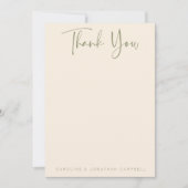 ボホ自然幾何シックモダンス結婚のカスタム サンキューカード (正面)