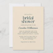 ボホ自然抽象芸術ウェーティール(緑がかった色)ブライダルシャワー 招待状 (正面)