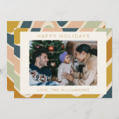 ボホ自然抽象芸術スワールパステルカスタム写真集 シーズンカード (正面/裏面)