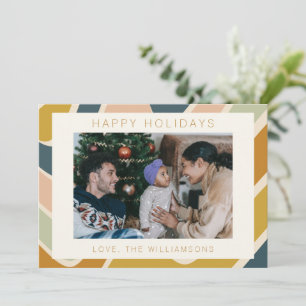 ボホ自然抽象芸術スワールパステルカスタム写真集 シーズンカード