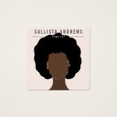 ボホ自然黒髪ガールイヤリング表示カード (正面)