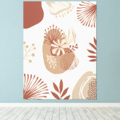 ボホ自然：居心地の良いアートパターン キャンバスプリント (インサイチュ (ウッドフロア))