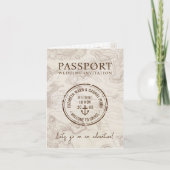 ボホ航海のパスポート目的地の結婚式 招待状 (正面)
