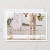 ボホ航海のビーチ写真結婚のサンキューカード サンキューカード (正面)