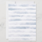 ボホ航海のホワイトブルーフローラウォーター結婚カラー 招待状 (裏面)