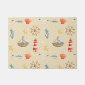 ボホ航海のボートライトハウスパターン ドアマット (正面)