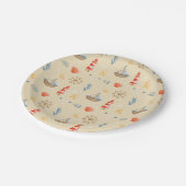 ボホ航海のボートライトハウスパターン ペーパープレート (アングル)