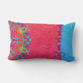 ボホ色数々のの曼荼羅をリバーシブル ランバークッション (裏面)