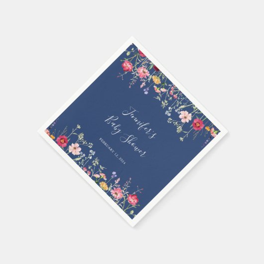 ボホ色数々の野草赤ちゃんシャワー スタンダードカクテルナプキン (角)