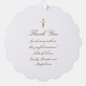 ボホ花バプテスマ感謝していス オーナメントカード (裏面)