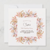 ボホ花大人招誕生日 招待状 (正面)