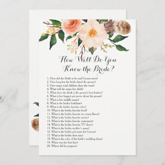 ボホ花嫁のことをどれくらい知ってる？ (正面/裏面)