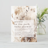 ボホ花模様ズピクニックインパークベビーシャワー 招待状 (スタンド正面)