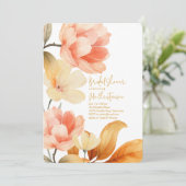 ボホ花模様ブライダルシャワー 招待状 (スタンド正面)