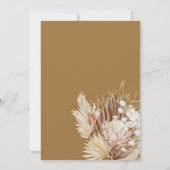 ボホ花模様ベビーシャワー招待状 招待状 (裏面)