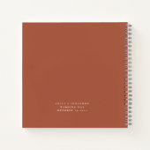 ボホ花模様ミセス・テラコッタゲストブック ノートブック (裏面)