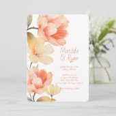 ボホ花模様結婚式招待状 招待状 (スタンド正面)