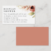 ボホ花自然フローラ表示シャワー エンクロージャーカード (正面/裏面)