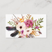 ボホ花赤ちゃんシャワーおむつラッフルカード エンクロージャーカード (裏面)