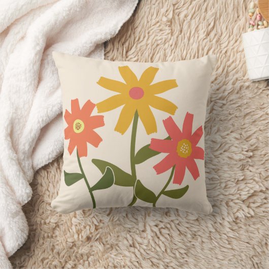 ボホ花 クッション (ブランケット)