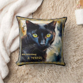 ボホ芸術的おもしろいキャットアニマルアート クッション (ブランケット)