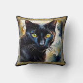 ボホ芸術的おもしろいキャットアニマルアート クッション (裏面)