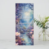 ボホ芸術的ウォーターフローラオールインワン結婚ズ 招待状 (スタンド正面)