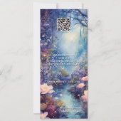 ボホ芸術的ウォーターフローラオールインワン結婚ズ 招待状 (裏面)