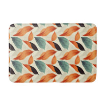 ボホ芸術的オレンジブルー葉ブラック