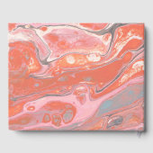 ボホ芸術的コーラルマーブルカスタムゲストブック ゲストブック (裏面)