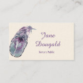 ボホ芸術的フェザーペン黒クラシック公証人 名刺 (裏面)