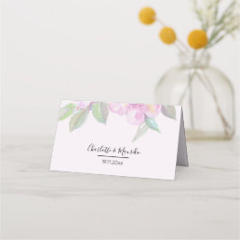 ボホ芸術的フローラ水彩画 プレイスカード